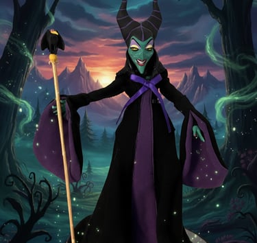 a artist doll of Maleficent