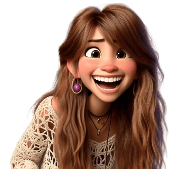 a cartoon girl with a very cute face martin pe coach