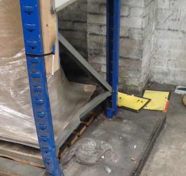 A-Z Rack Inspections Ltd - Damaged Frame Bracing
