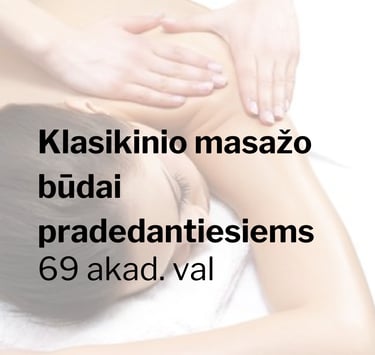 klasikinio masažo būdai pradedantiesiems