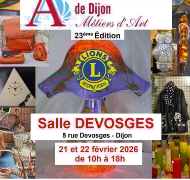 Affiche Lions Club Argo pour salon Métiers d'Art