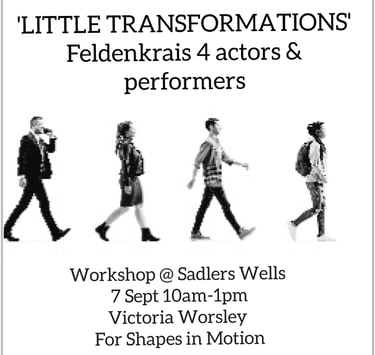 a poster for a feldnekrais workshop for actors