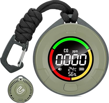 a digital clock with a carabine and carabine carabine