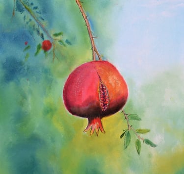 Pomegranate by New Mexico Artist John Dick-Peddie