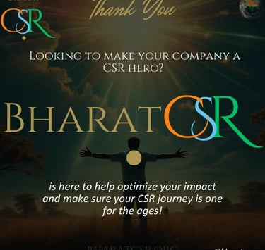 BharatCSR your CSR guide : Looking to make your company a CSR hero? BharatCSR is here to help optimize your impact 