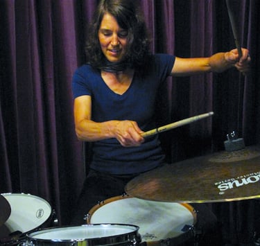 Carrie Jahde, based in San Francisco, performs and teaches drum lessons worldwide