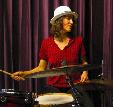 Carrie Jahde performing jazz, Latin, and funk music