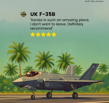Kerala Tourism X post on British Fighter Plane
