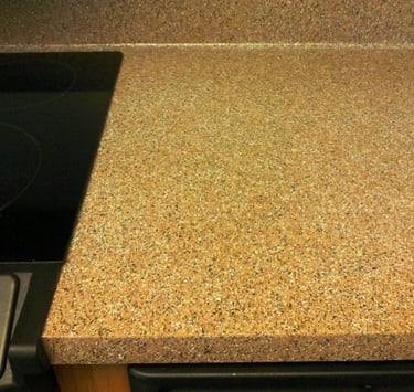 Kitchen countertop with granite refinish