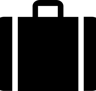 Maletin color negro icono