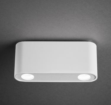  Aplique de pared MOON blanco de doble haz de luz, moderno y decorativo