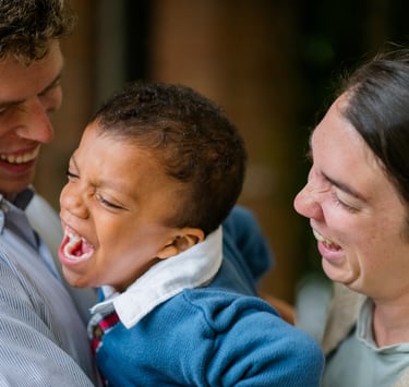 Adoption photographer and videographer capturing family moments in Colombia