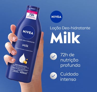 Loção Nivea Body Milk Hidratante Pele Seca Extrasseca
