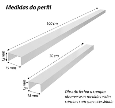 Protetor Umidade Salva Armário Gaveta 100cm Em Alumínio 15mm