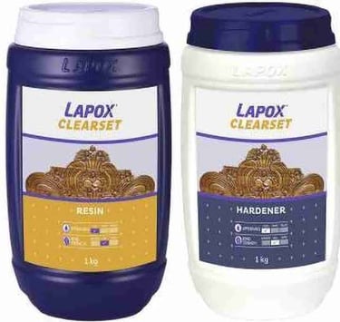 Lapox clearset - resin and hardener