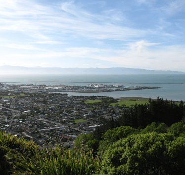View of Nelson from the "Centre of New Zealand" in November 2006 by Markus Koljonen (Dilaudid)