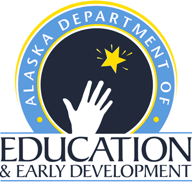 LOGO: Dept of Ed and Early Development hand in a circle, reaching for a star.
