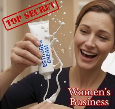 woman using estrogen cream