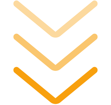 Seta indicando fluxo organizacional