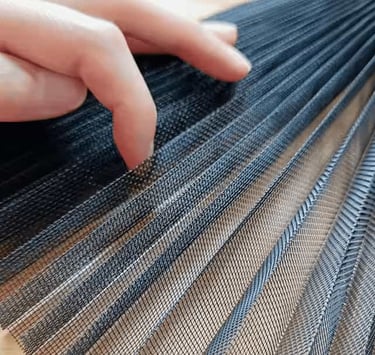 Sliding mosquito mesh for windows with aluminum frame