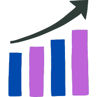 a bar chart showing the growth of a bar chart