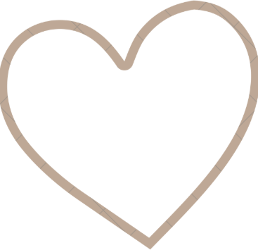 hand-drawn line art heart icon, thin outline, light brown, transparent background, SVG