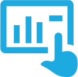 a hand clicking a finger on a tablet computer