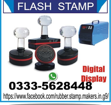 Offering high-quality Flash Stamps and Digital Stamps in Islamabad! Durable, clear, and customized t