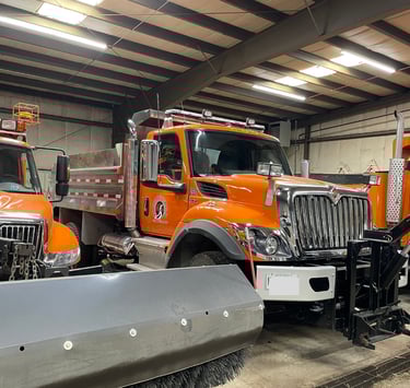 Snow plow trucks