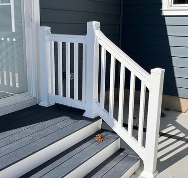 vinyl step railings