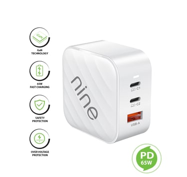 NINE PD65W GaN Charger