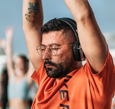 Neil Agius, close up photo during a team building event photoshoot in Malta