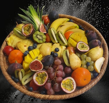 corbeilles de fruits frais