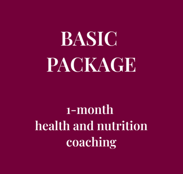 BASIC  PACKAGE  1-month  health and nutrition coaching