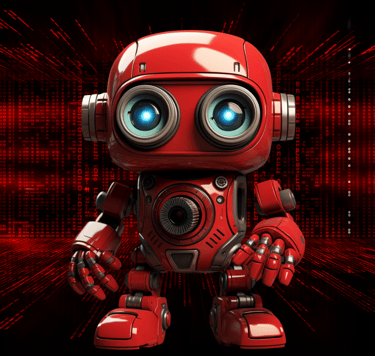Red AI robot