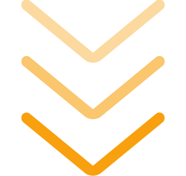 Arrow indicating organizational flow