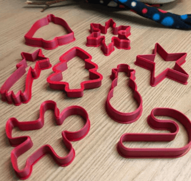 cortadores de massa em formatos natalinos