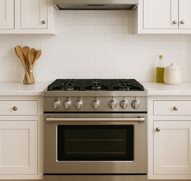 gas oven in a kitchen