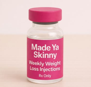 a vial of weekly weight loss injections