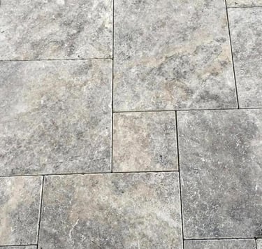 Trawertyn układanka rzymska, szary kamień naturalny French Pattern