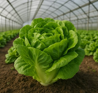 a large green leafy plant in a greenhouse