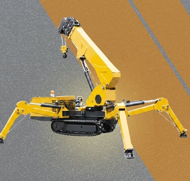 Guindaste aranha amarelo