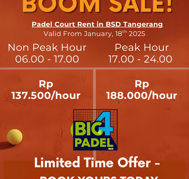 promo mabar padel bsd di big4padel