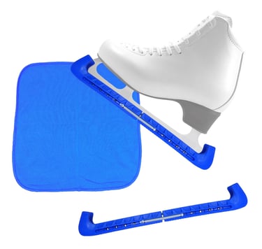 Kiarela Ice skate guards + towel navy blue