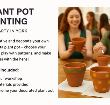 plant pot painting hen party york
