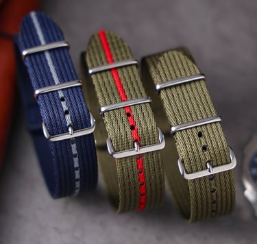Cotton ribbed Nylon Watch strap