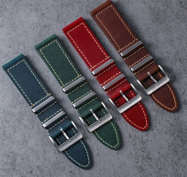 Leather Watch strap Band Crazy Horse