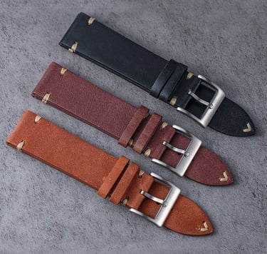 Leather watch strap band