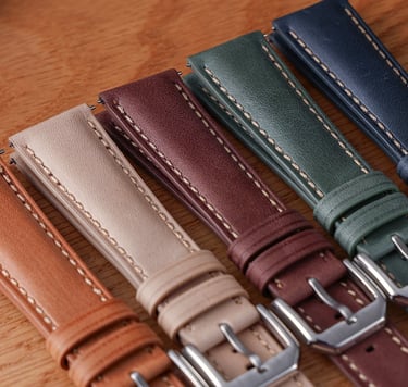 Leather watch band strap