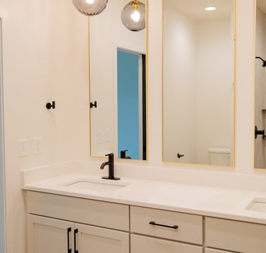 white bathroom cabinets
